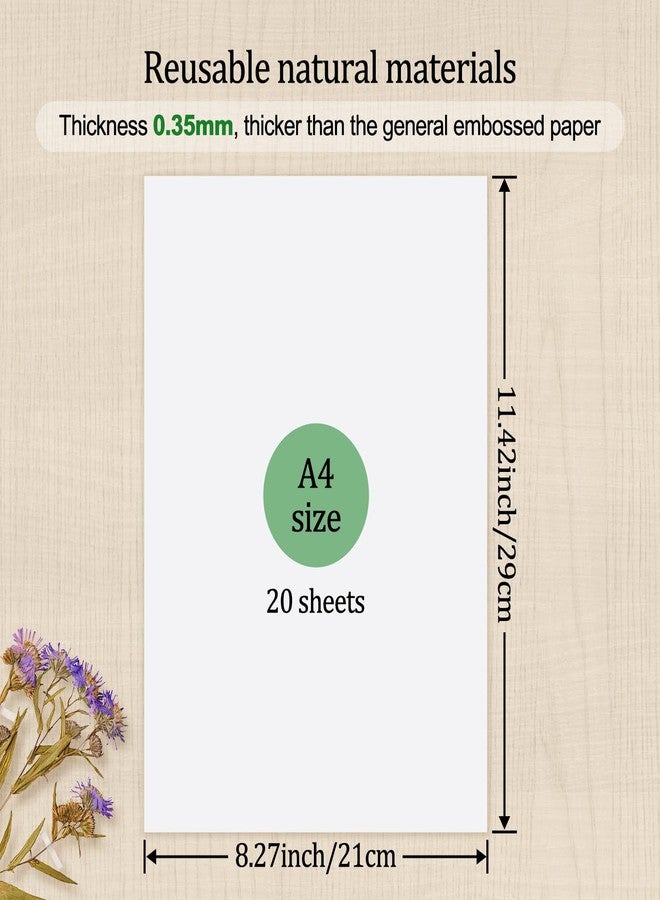 Ecoofor Blotting Paper for Flower Press, 20 Sheets Large A4 Highly Absorbent and Reusable Blotter Paper for Flower Press Paper Craft 8.26 x 11.4 inch - Image 2